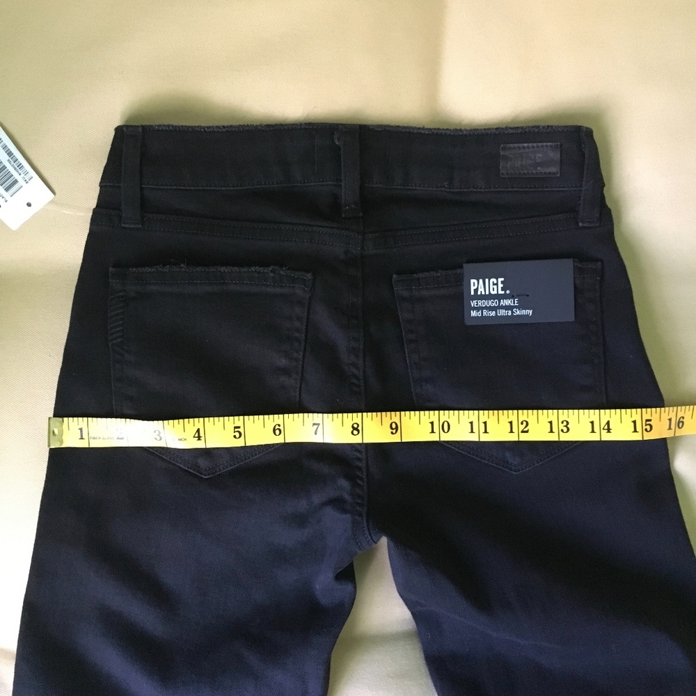 SOLD Paige Verdugo Ankle Uneven Hem Vint Black 24 - Picture 6 of 8